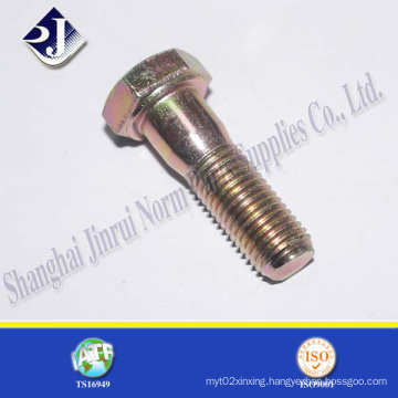 Asme 1/2 Yellow Zinc Finished Hexagonal Bolt